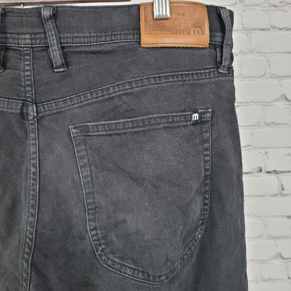 Travis Mathew Black Denim Cotton Blend Straight Leg Stretch Jeans 34 (34x32) - Picture 12 of 14